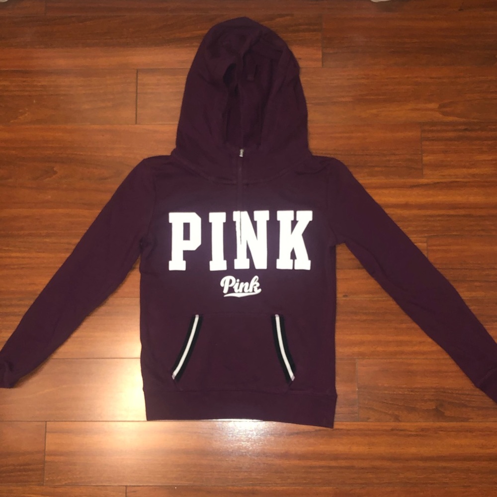 VS PINK burgundy hoodie